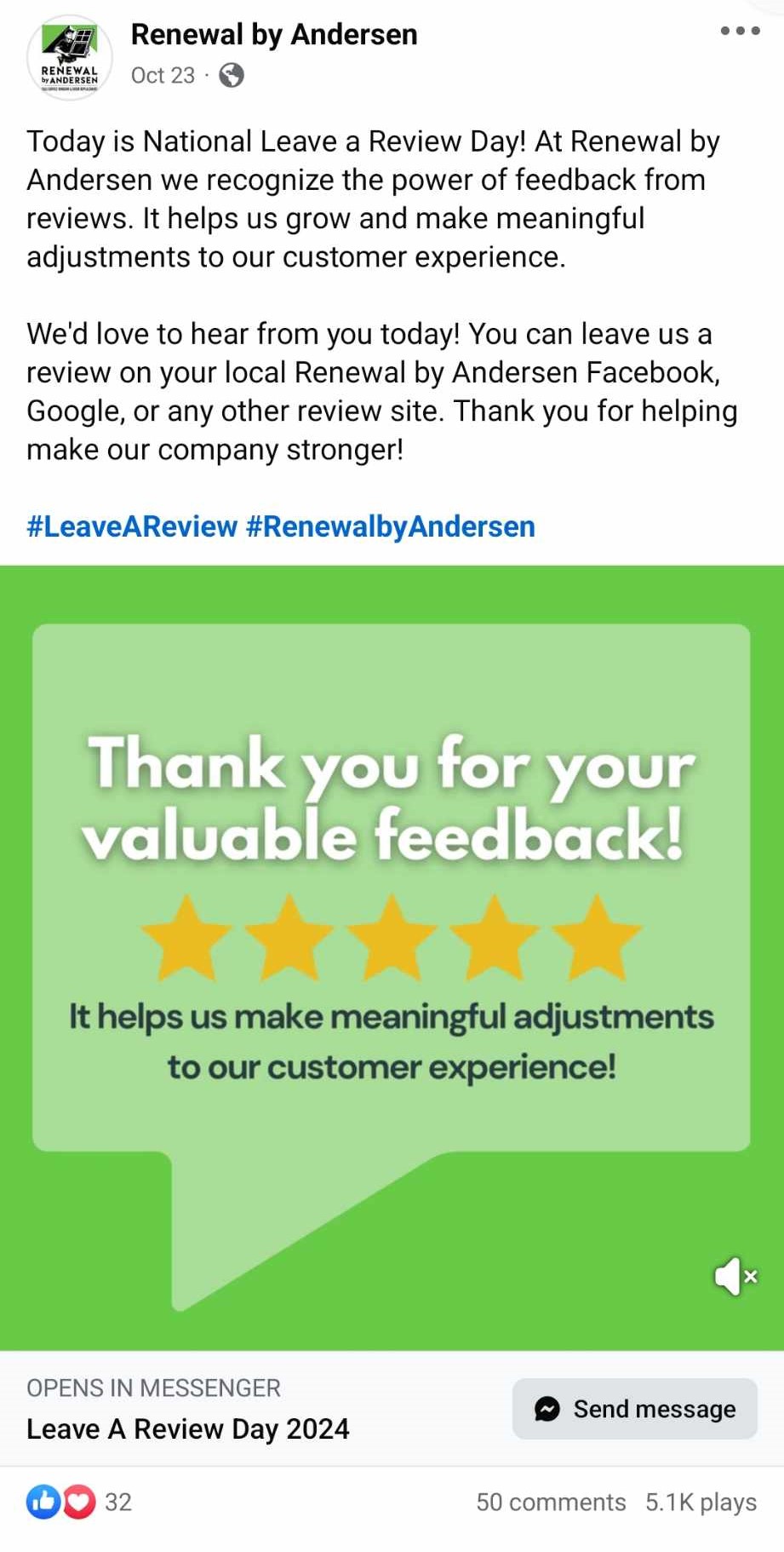 social media feedback campaign